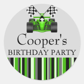 Autocollant Green Race Car