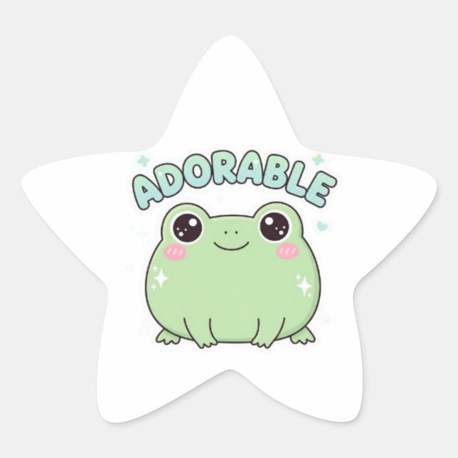 Autocollant Grenouille Adorable Mignon Grenouille  (Devant)