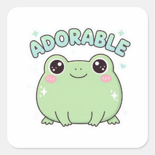 Autocollant Grenouille Adorable Mignon Grenouille  (Devant)