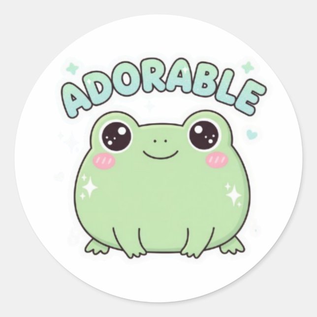 Autocollant Grenouille Adorable Mignon Grenouille  (Devant)