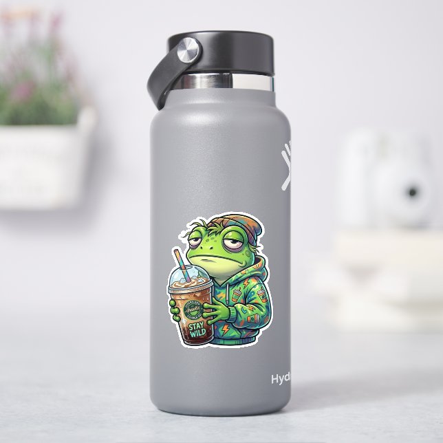 Autocollant Grenouille Café Chaotique (HydroFlask)