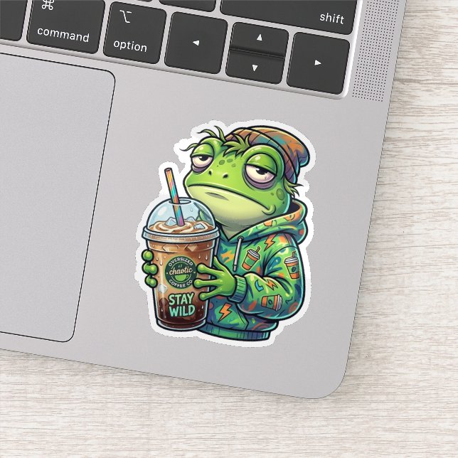 Autocollant Grenouille Café Chaotique (Détail)