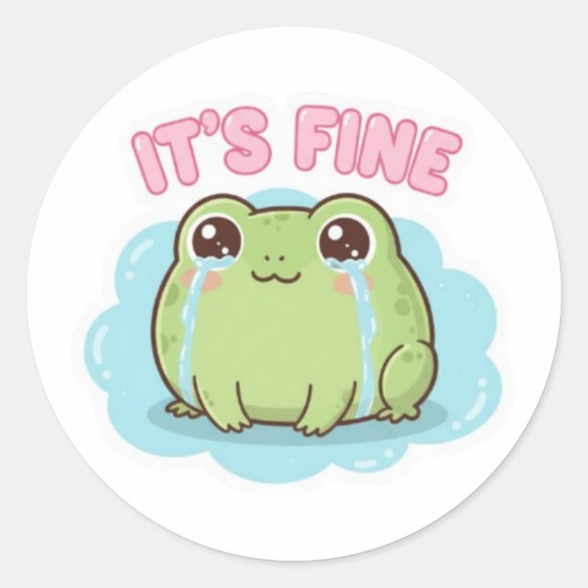 Autocollant Grenouille C'est Bien Mignon Grenouill (Devant)