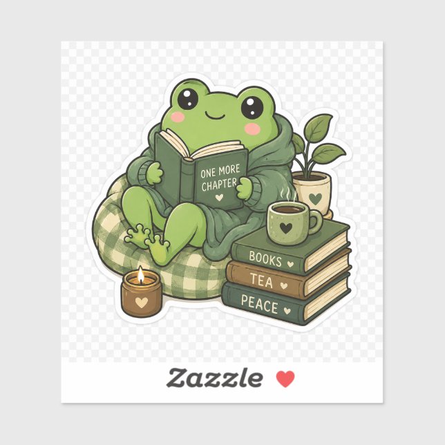 Autocollant Grenouille d'un Chapitre de Plus | Amo (Feuille)