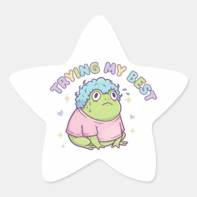 Autocollant Grenouille Faisant de Mon Mieux Kaw (Devant)