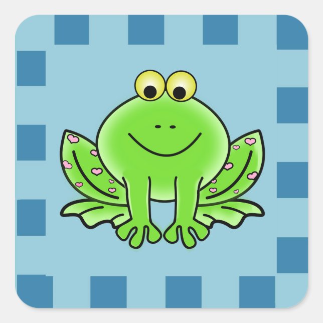 Autocollant Grenouille Heureuse (Devant)