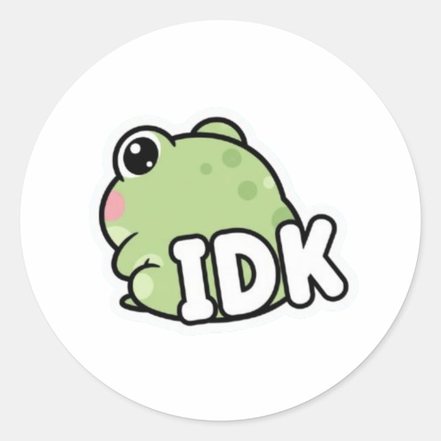 Autocollant Grenouille IDK Mignon Grenouille Minim (Devant)