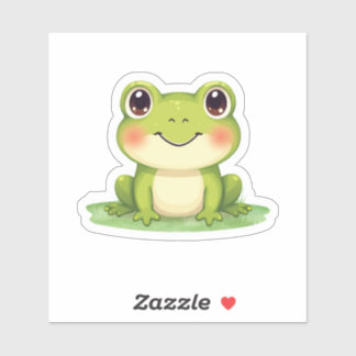 Autocollant Grenouille Mignonne Kawaii 