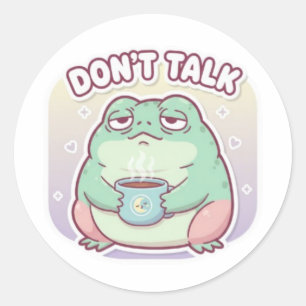Autocollant Grenouille Ne Parle Pas M Café Grenoui