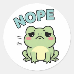 Autocollant Grenouille Nope Mignonne Tête Qui Boug