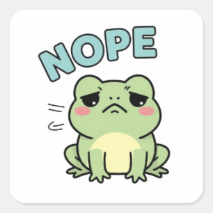 Autocollant Grenouille Nope Mignonne Tête Qui Bran