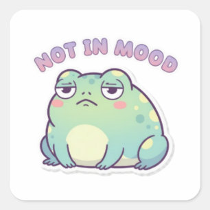 Autocollant Grenouille Pas D'humeur Mignon Grenoui