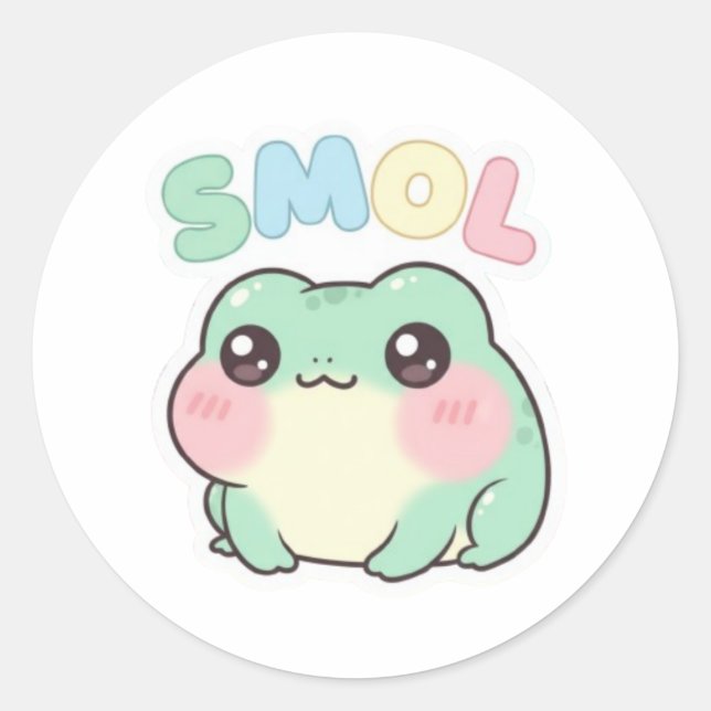 Autocollant Grenouille Smol Mignon Bébé Grenouille (Devant)
