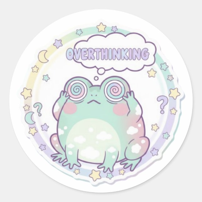 Autocollant Grenouille Surpenseur Mignon Grenouill (Devant)