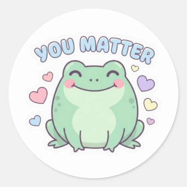 Autocollant Grenouille Vous Comptez Cute Frog Avec (Devant)