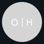 Autocollant gris simple | initiales/monogramme<br><div class="desc">Autocollant gris simple | initiales/monogramme Peut être entièrement customisé pour répondre à vos besoins. © Gorjo Designs via Zazzle. // Vous cherchez des articles correspondants ? Autre papeterie disponible ici : https://www.zazzle.com/collections/modern_wedding_photo_invitation_set-119792209180525601 // Besoin d'aide pour customiser votre design ? Vous avez d'autres idées ? N'hésitez pas à me contacter à...</div>