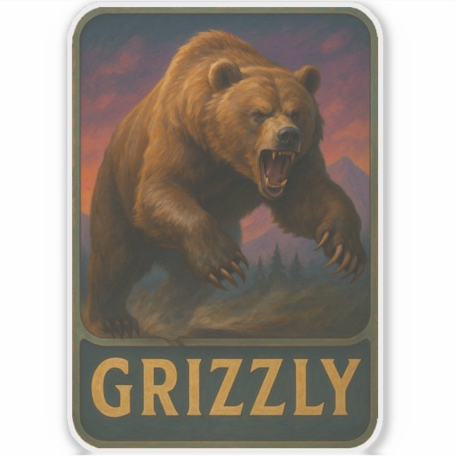Autocollant Grizzly (Devant)