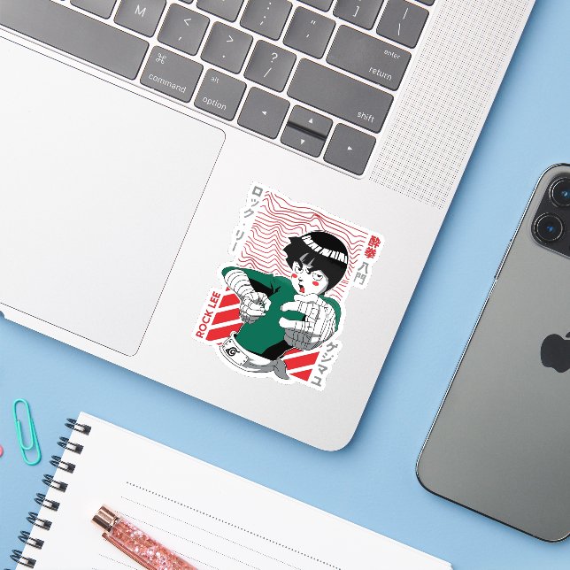 💪 Autocollant Guerrier Vert – Ninja Inspiré de l' (Ordinateur portable avec iPhone)