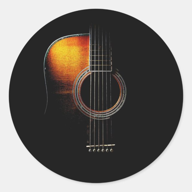 Autocollant Guitare Acoustique (Devant)