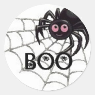 Autocollant Halloween araignée aux yeux roses