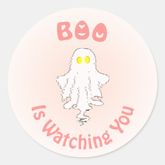 Autocollant Halloween | Boo vous regarde (Devant)
