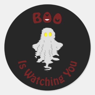 Autocollant Halloween   Boo vous regarde