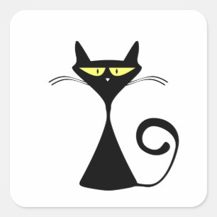 Autocollant Halloween Chat Noir Mystique