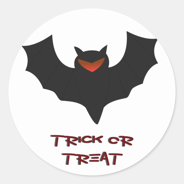 Autocollant Halloween Chauve-Souris Grincheuse (Devant)