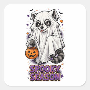 Autocollant Halloween Fantôme Raton Laveur Saison 