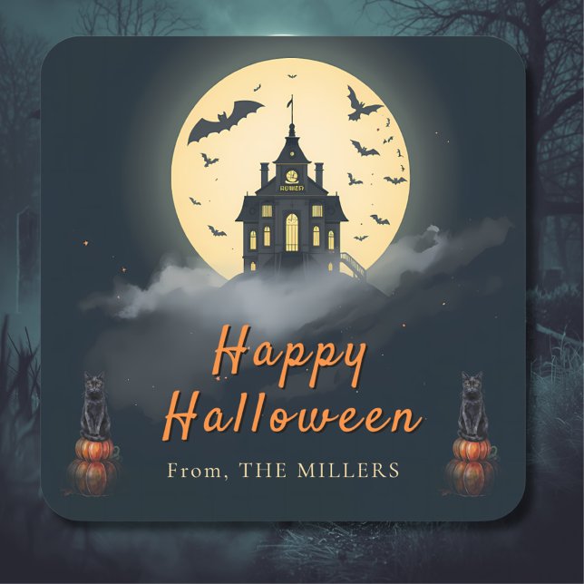 Autocollant Halloween Manoir Clair de Lune Skoopy  (Créateur téléchargé)