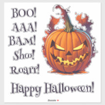 Autocollant Halloween personnalisable