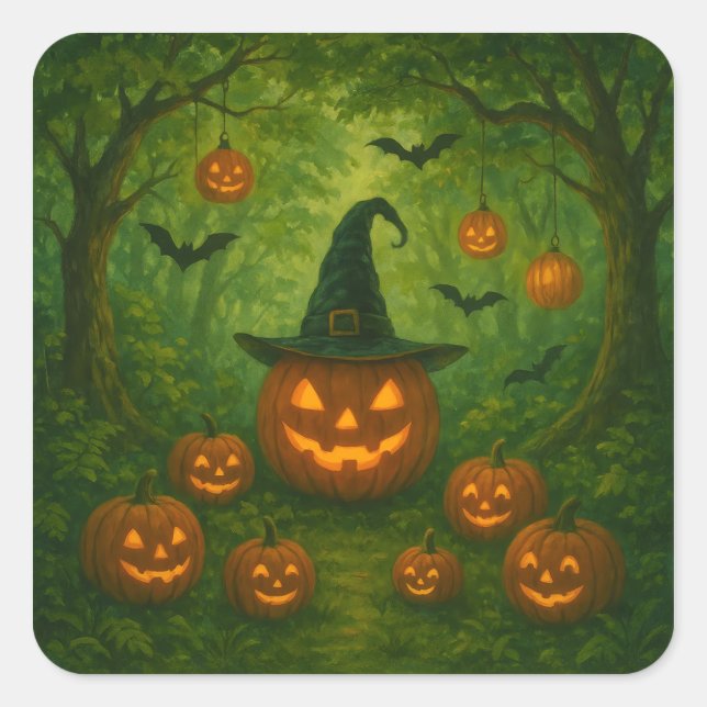 Autocollant Halloween qui se fond dans la nature (Devant)
