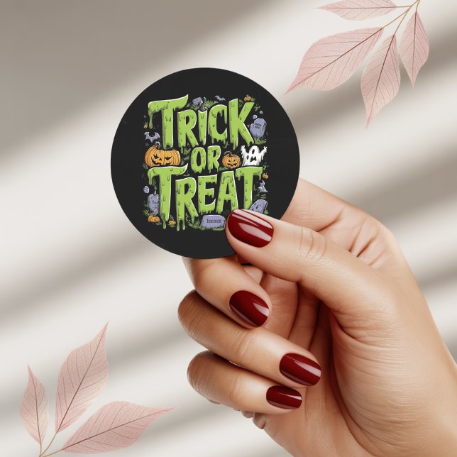 Autocollant Halloween Slime Farce ou Friandise Épo (Créateur téléchargé)