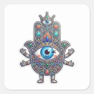 Autocollant Hamsa Mignon Marocain Amazigh Kawaii M