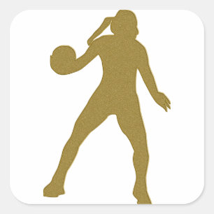 Autocollant Handballeuse Dorée