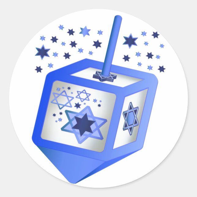 Autocollant Hanoukka Dreidel (Devant)