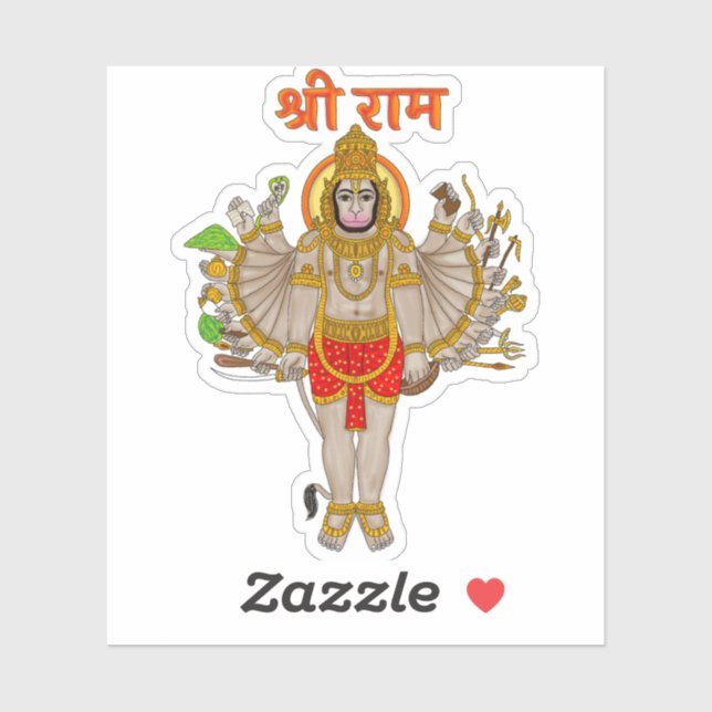 Autocollant Hanuman (Feuille)