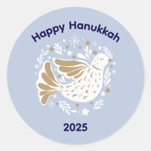 Autocollant Happy Hanukkah Peace Dove 2025