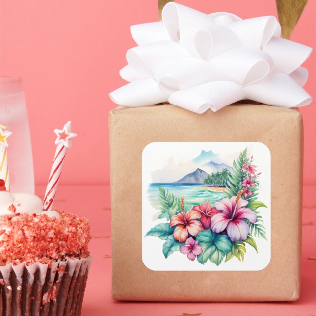 Autocollant hawaïen (Fête)