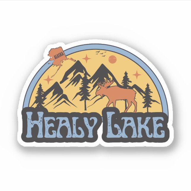 Autocollant Healy Lake, Alaska (Devant)