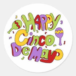 Autocollant heureux de Cinco De Mayo