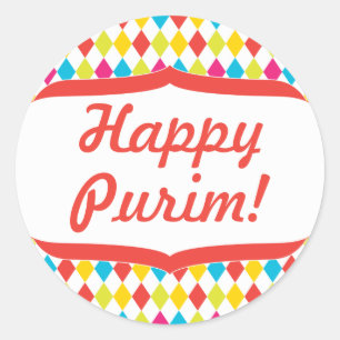 Autocollant heureux de purim