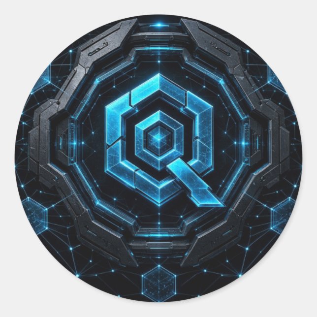 Autocollant hexadécimal de circuit Quant Overledge (Devant)