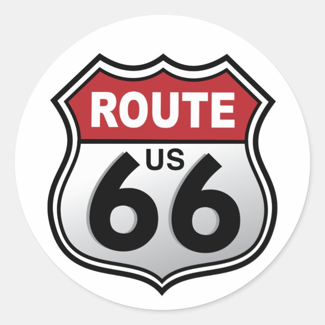 Autocollant historique de la route 66 des États-Un (Devant)