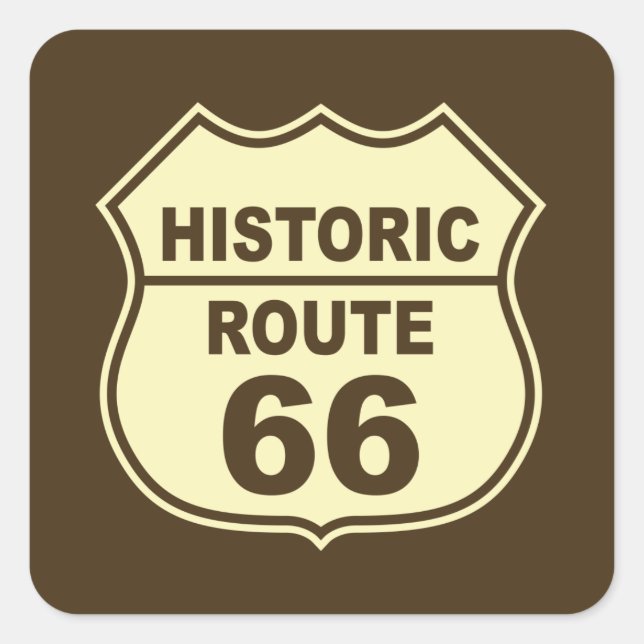 Autocollant historique Route 66 (Devant)