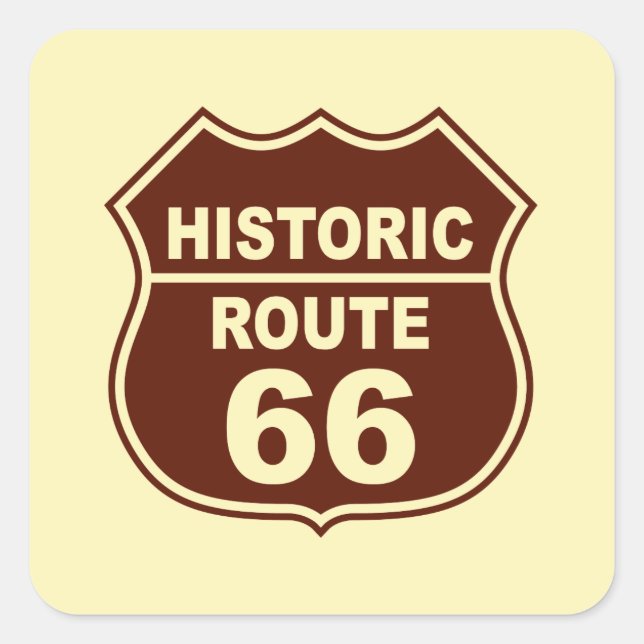 Autocollant historique Route 66 (Devant)