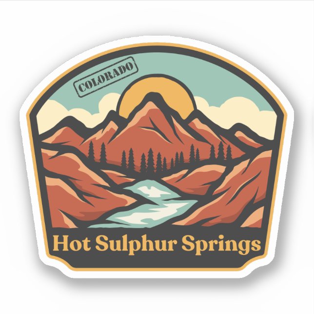 Autocollant Hot Sulphur Springs, Colorado (Devant)