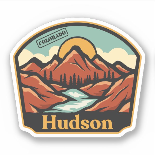 Autocollant Hudson, Colorado (Devant)