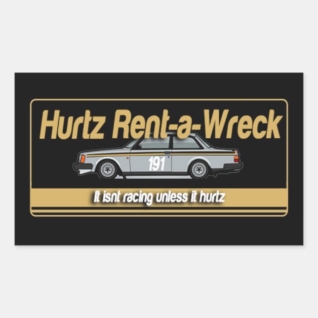 Autocollant Hurtz Rent-a-Wreck (Devant)