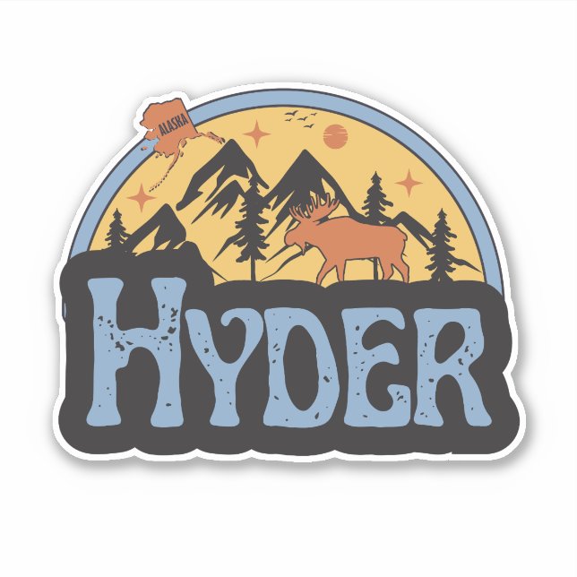 Autocollant Hyder, Alaska (Devant)
